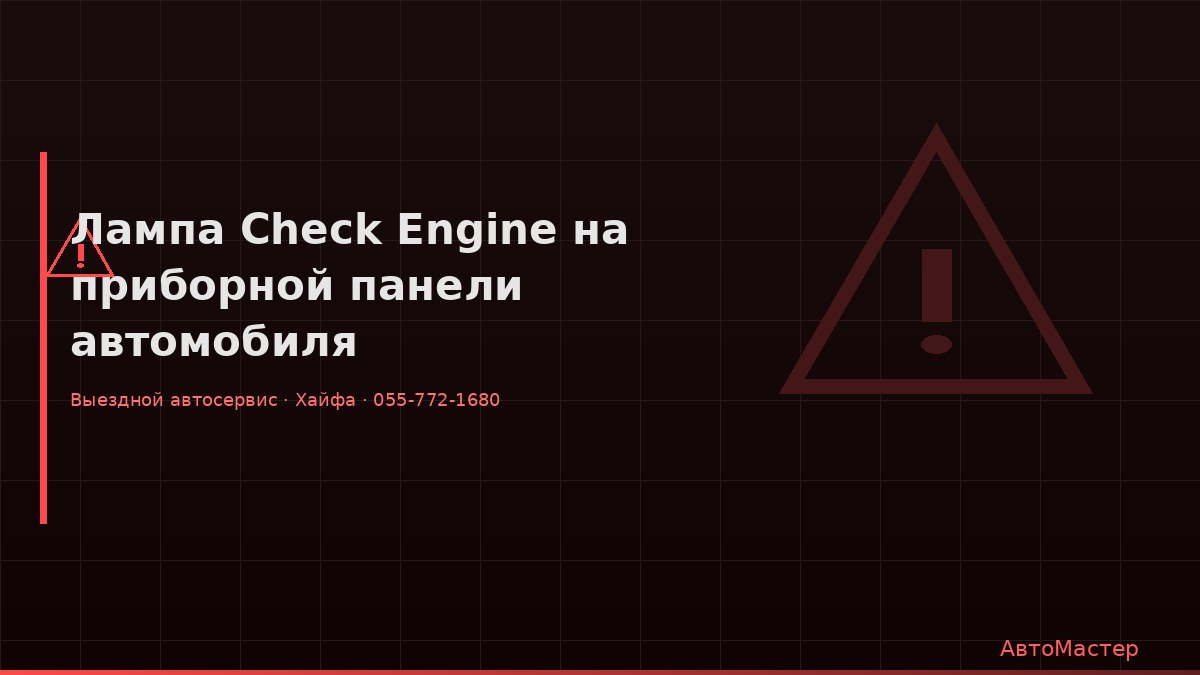 Лампа Check Engine на приборной панели автомобиля